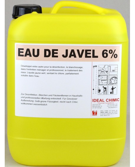 EAU DE JAVEL 6% 10 litres IDEAL CHIMIC