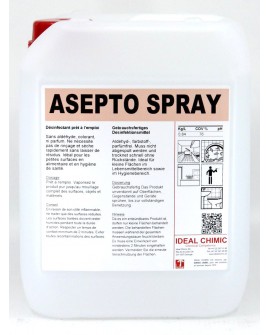 DESINFECTANT POUR LES SURFACES ASEPTO SPRAY 5 litres Ideal