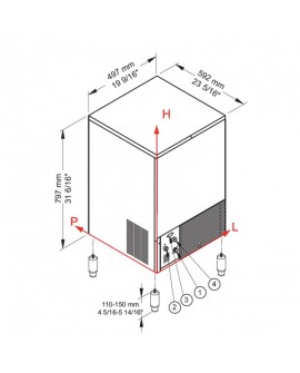 Machine à glaçons - 48Kg - à eau - BREMA