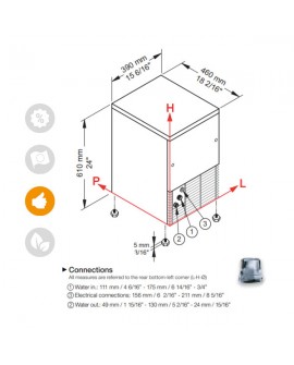 Machine à glaçons - 26Kg - à eau - BREMA