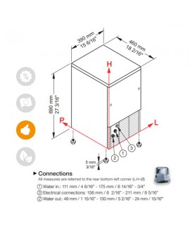 Machine à glaçons - 26Kg - à eau - BREMA