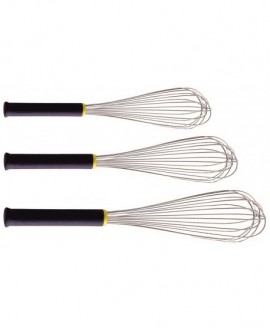 Exoglass lot de 3 fouets inox 30, 35 et 40 cm