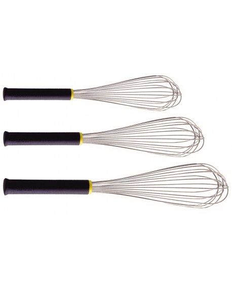 Exoglass lot de 3 fouets inox 30, 35 et 40 cm