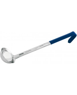 louche inox portion poignée PVC 6 cl bleu