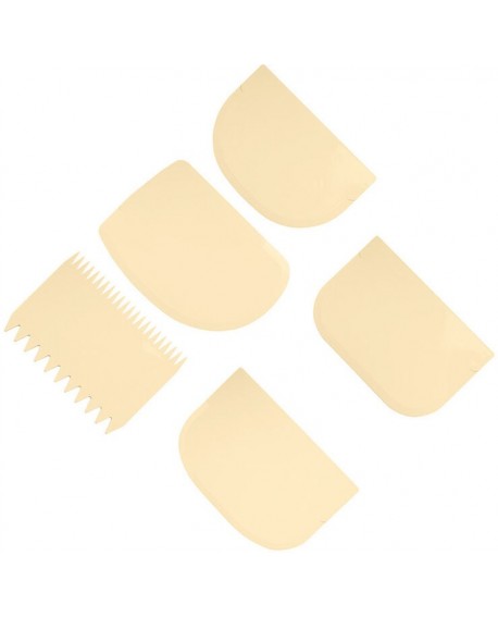 lot de 4 cornes avec 1 peigne polypropylène 11x9 cm