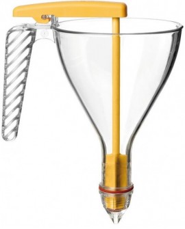 entonnoir gradué à piston copolyester transparent avec support et 1 douille - 0.75 L