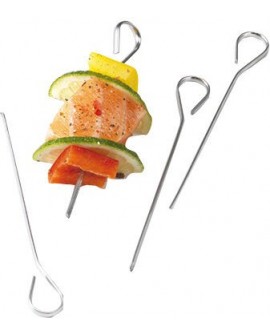 lot de 12 brochettes inox 12 cm