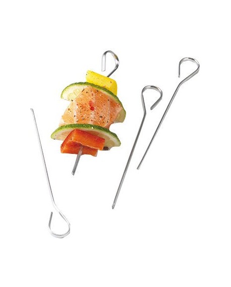 lot de 12 brochettes inox 12 cm