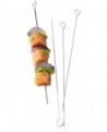 lot de 12 brochettes inox 25 cm
