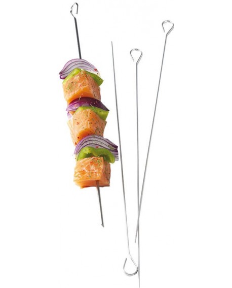 lot de 12 brochettes inox 30 cm