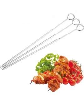 lot de 3 brochettes inox extra-fortes 21 cm