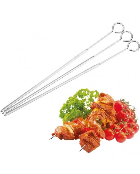 lot de 3 brochettes inox extra-fortes 21 cm