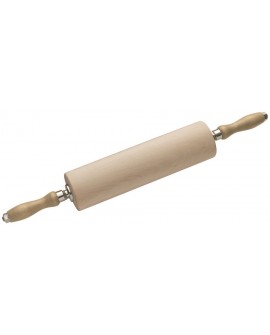 rouleau à pâte avec poignées en hêtre diamètre 8 cm 30 cm