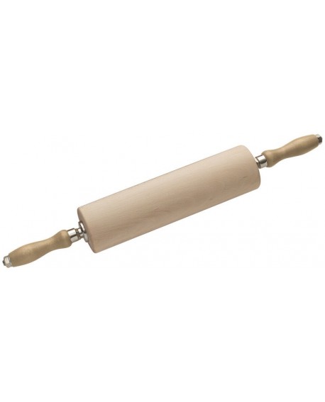 rouleau à pâte avec poignées en hêtre diamètre 8 cm 30 cm