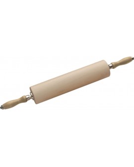 rouleau à pâte avec poignées en hêtre diamètre 8 cm 35 cm