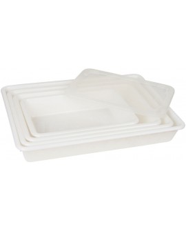 couvercle pour bac rectangulaire plat PEHD 49x33.5x8 cm