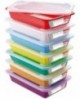 lot de 7 bacs PEHD de couleur pour plats témoins 35x23.5x7 cm