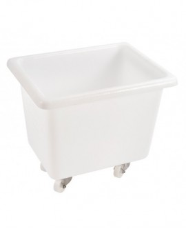 bac renforcé 100 l blanc avec roues