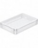 bac gerbable ajouré fond plein blanc 400x300 polypropylène hauteur 10 cm