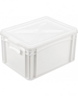 bac gerbable plein blanc 400x300 polyéthylène hauteur 10 cm 10 l