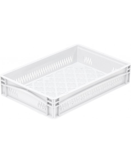 bac gerbable ajouré blanc 600x400 hauteur 12 cm 21.4 l