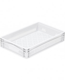 bac gerbable ajouré blanc 600x400 hauteur 17 cm 33.1 l