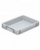 bac gerbable plein gris 40x30 h 7 cm 6,4 l