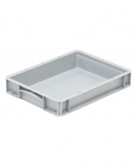 bac gerbable plein gris 40x30 h 7 cm 6,4 l