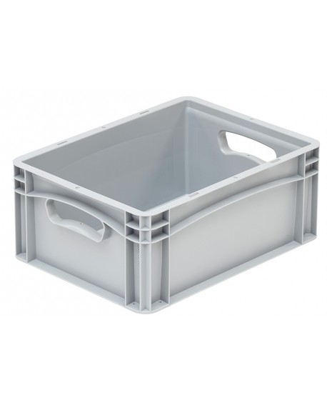 bac gerbable plein gris 40x30 h 17 cm 15,9 l