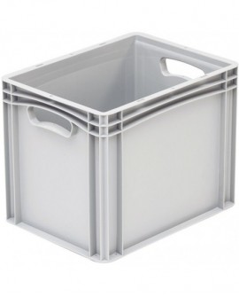 bac gerbable plein gris 400x300 hauteur 32 cm 30 l