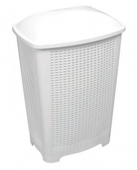coffre à linge avec couvercle blanc 42.5x27x64.5 cm