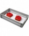 bac gerbable ajouré gris 600x400 hauteur 22 cm 41.7 l