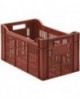 bac gerbable PEHD couleur brique 500x300 hauteur 26.5 cm - 30 L