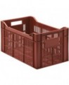 bac gerbable PEHD couleur brique 500x300 hauteur 26.5 cm - 30 L