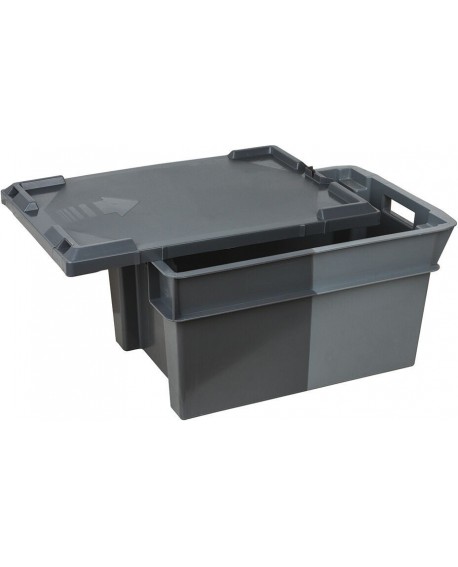 bac aller-retour gerbable emboîtable plein bicolore 600x400 hauteur 20 cm 32