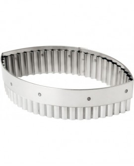 découpoir inox ovale cannelé 16 cm