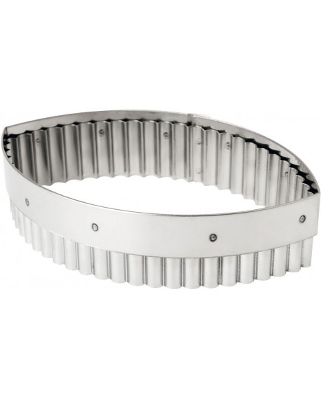 découpoir inox ovale cannelé 16 cm