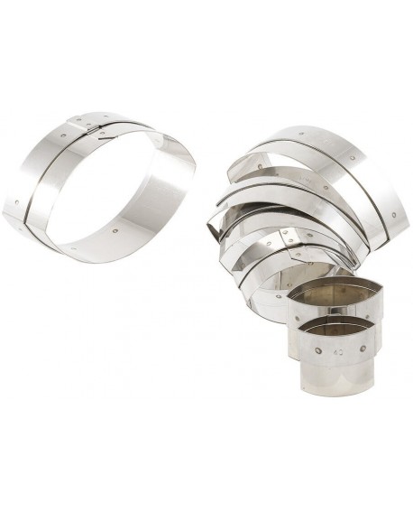 boîte de 7 découpoirs inox ovales unis