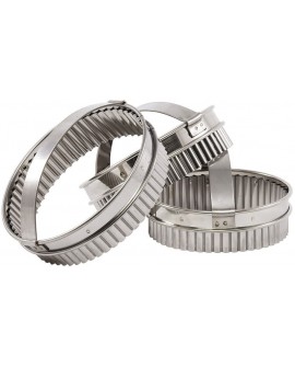 découpoir inox rond cannelé à poignée 13 cm