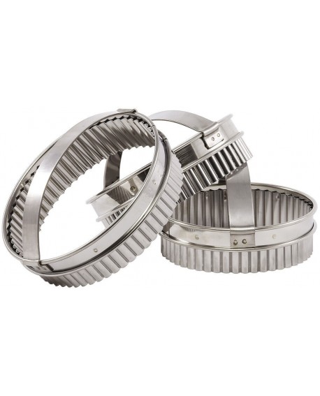 découpoir inox rond cannelé à poignée 13 cm