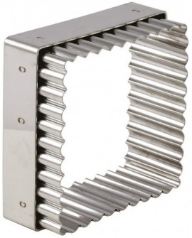 découpoir inox carré cannelé 8x8 cm