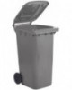 poubelles tri sélectif 55x48x93 cm - 120 l gris