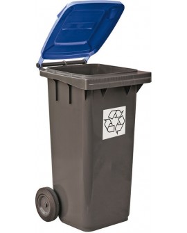 poubelles tri sélectif 55x48.5x93 cm 120 l bleue