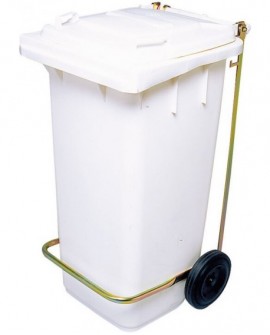 poubelle roulante prise frontale 55x48x93 cm - 120 L