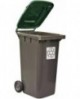 poubelles tri sélectif 55x48.5x93 cm 120 l verte