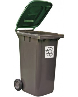 poubelles tri sélectif 55x48.5x93 cm 120 l verte