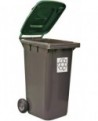 poubelles tri sélectif 55x48.5x93 cm 120 l verte