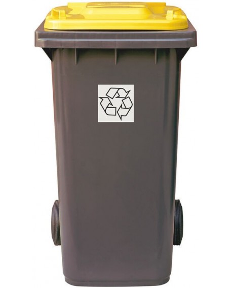 poubelles tri sélectif 55x48.5x93 cm 120 l jaune