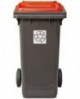 poubelles tri sélectif 55x48.5x93 cm 120 l rouge