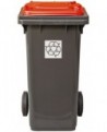 poubelles tri sélectif 55x48.5x93 cm 120 l rouge
